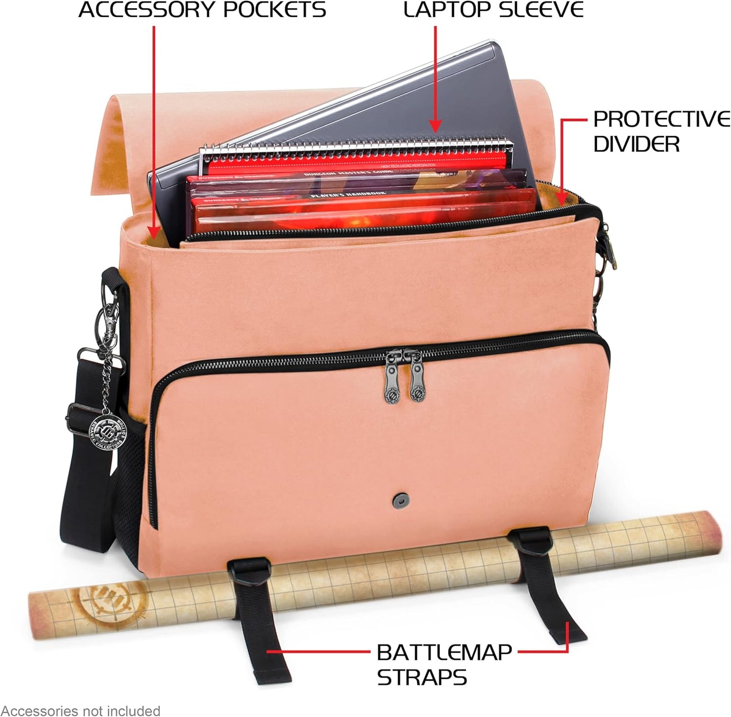 ENHANCE Collector's Edition RPG Player's Essentials DND Bag - Dragon Hide Exterior Messenger Bag