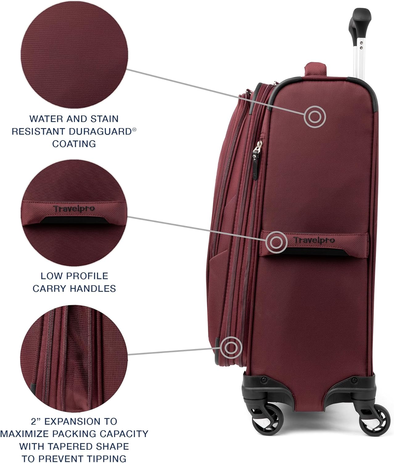 Travelpro Maxlite 5 Softside Expandable Carry-On Luggage with Spinner Wheels, Lightweight, 21-Inch
