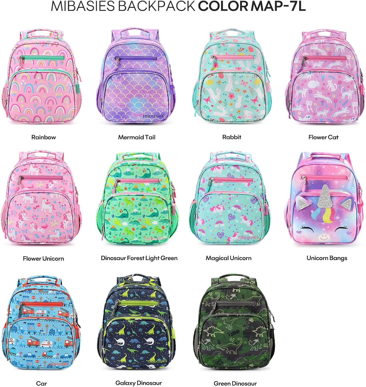 mibasies Toddler Backpack for Boys 2-4: Cute Kids Backpacks Boys - Preschool Kindergarten Backpack