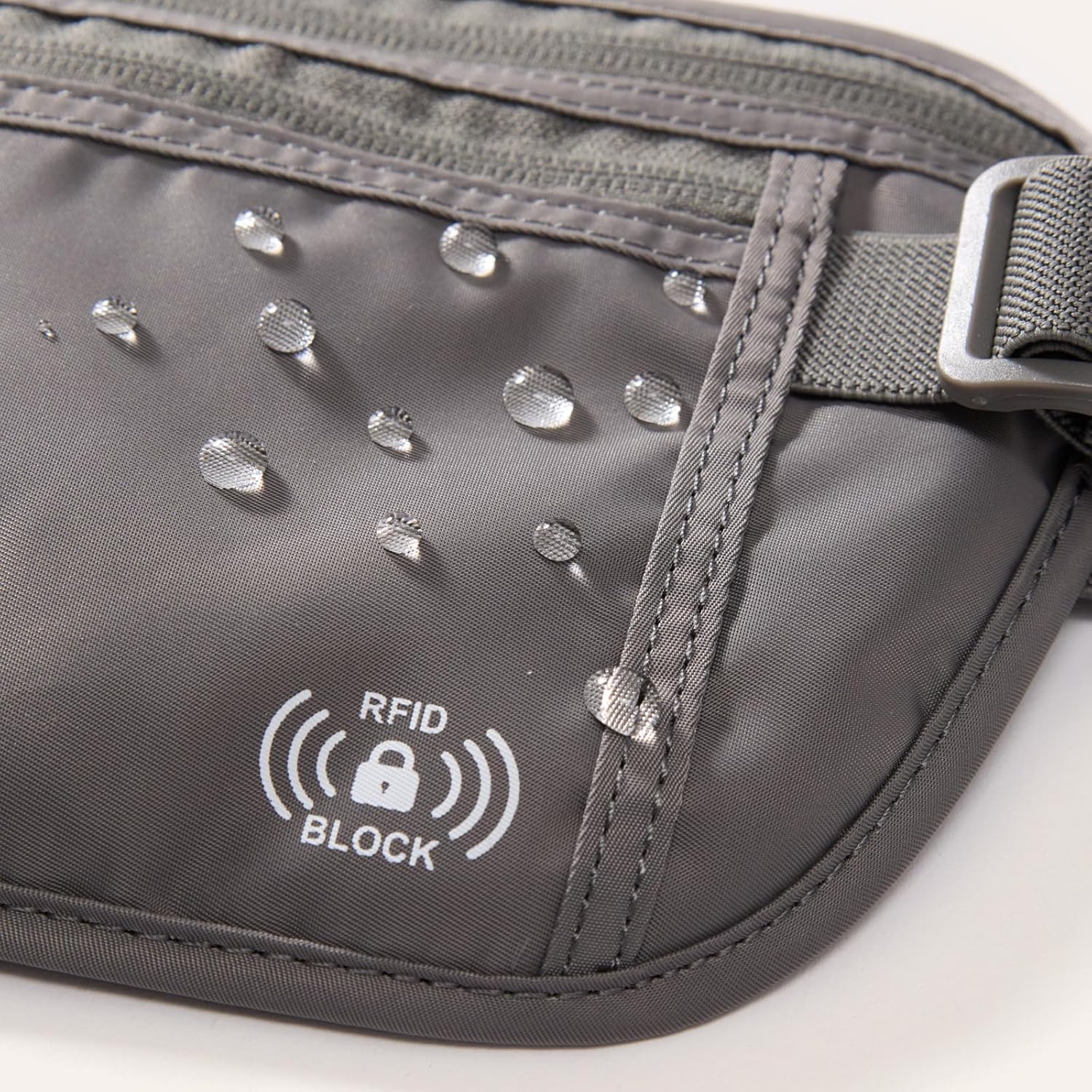 Pander RFID Blocking Travel Money Belt – Hidden Waist Pouch for Passport, Cash, Cards, Slim Belt