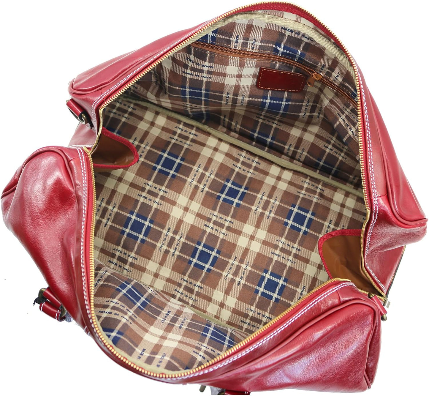 Venezia Traveler Leather Drop Bottom Duffle Bag