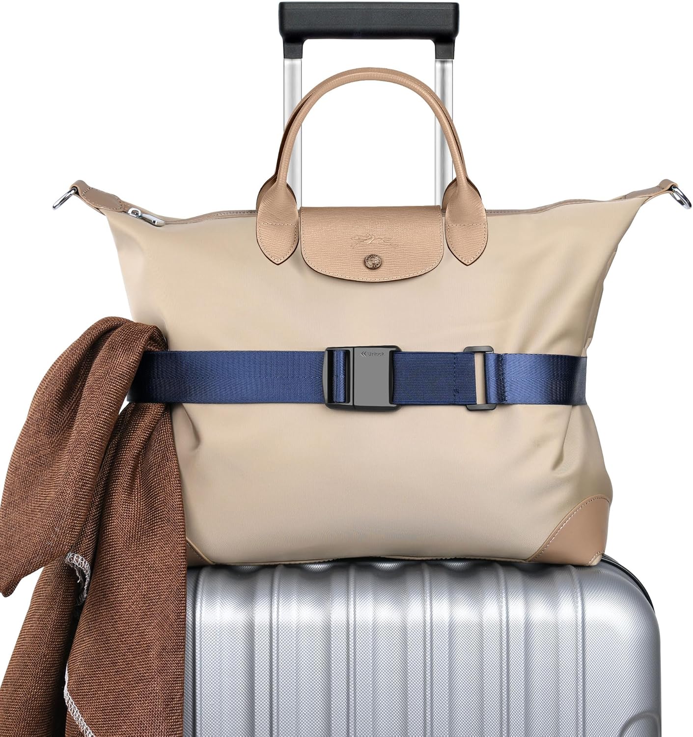 Travel Inspira Magnetic Quick-Release Travel Belt for Luggage Strap - Hands-Free, Lightens Load, Secures Multiple Bags, Adjustable & Lightweight for Effortless Travel
