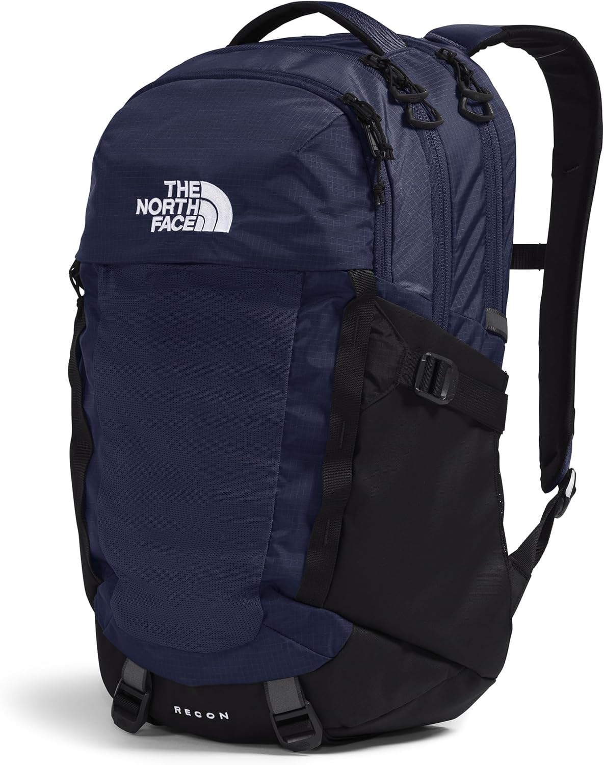 The North Face Recon Everyday Laptop Backpack | Daypack with Water Repellent Finish, 16" Laptop Sleeve, 2 Water Bottle Pockets, TNF Navy/TNF Black-NPF, One Size
