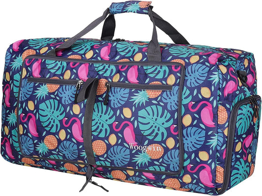 Woogwin Travel Duffel Bag Large Foldable Waterproof Overnight Bag for Beach Swim Bags Pool Sports Gym