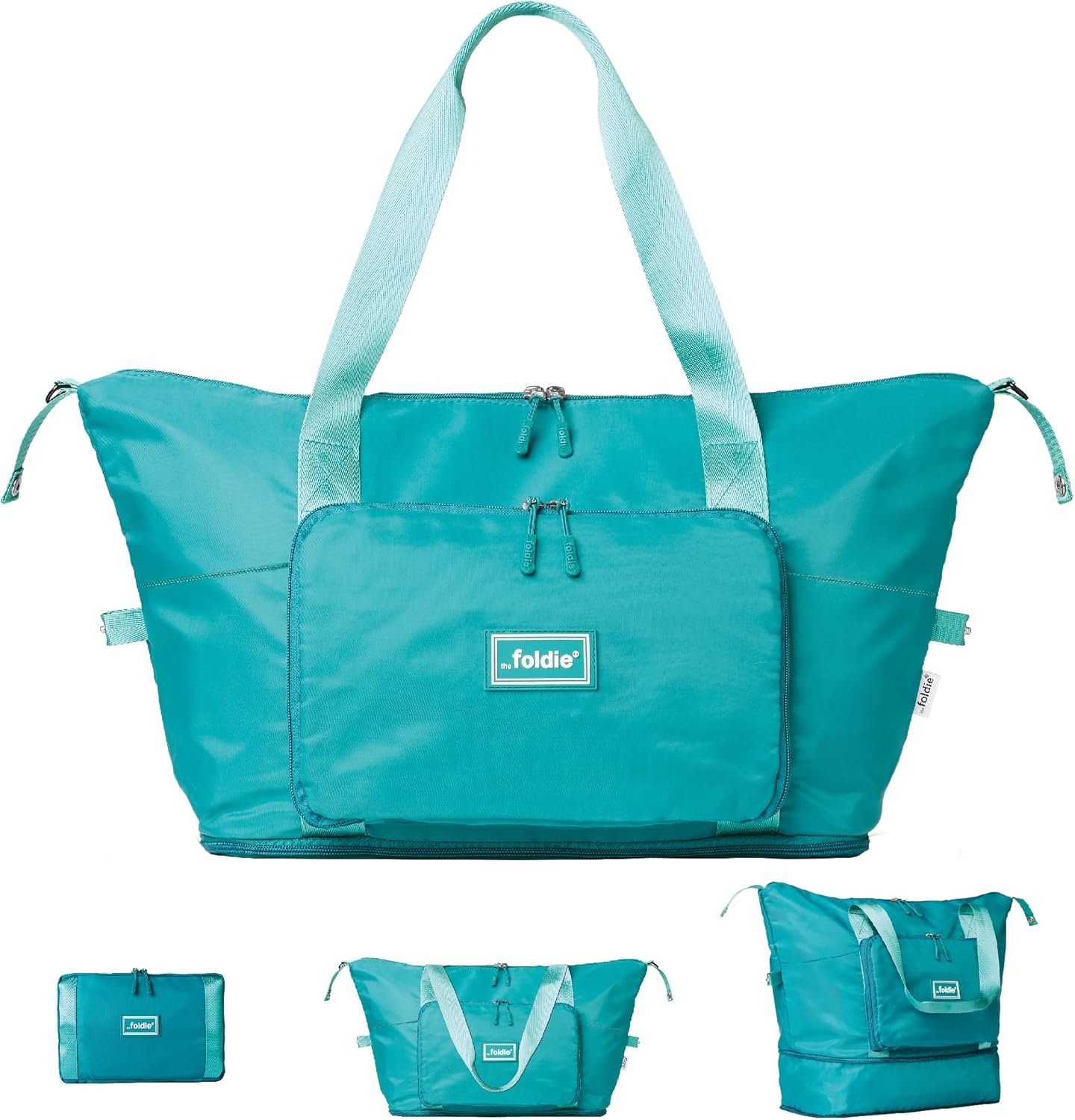 The Foldie Foldable Travel Bag for Women - 40L Weekender Bag with Multiple Pockets - Carry On Expendable Travel Bag