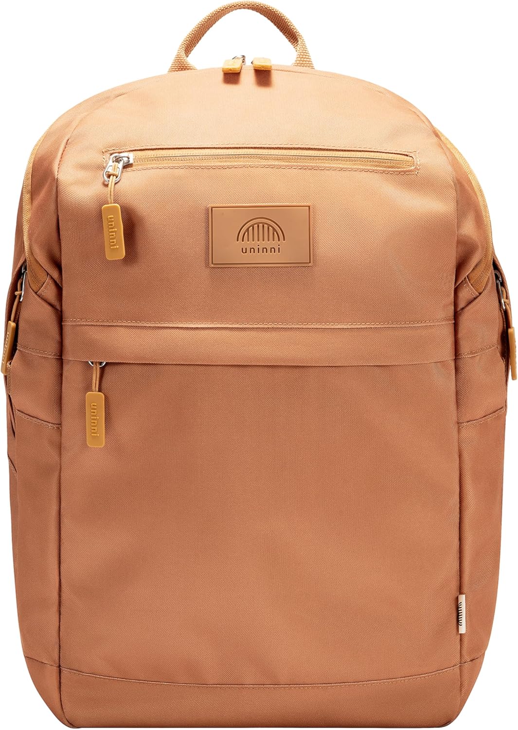 uninni 16” student backpacks, Age 8+ & Adults with Padded, and Adjustable Shoulder Straps, Laptop compartment. (Brown)