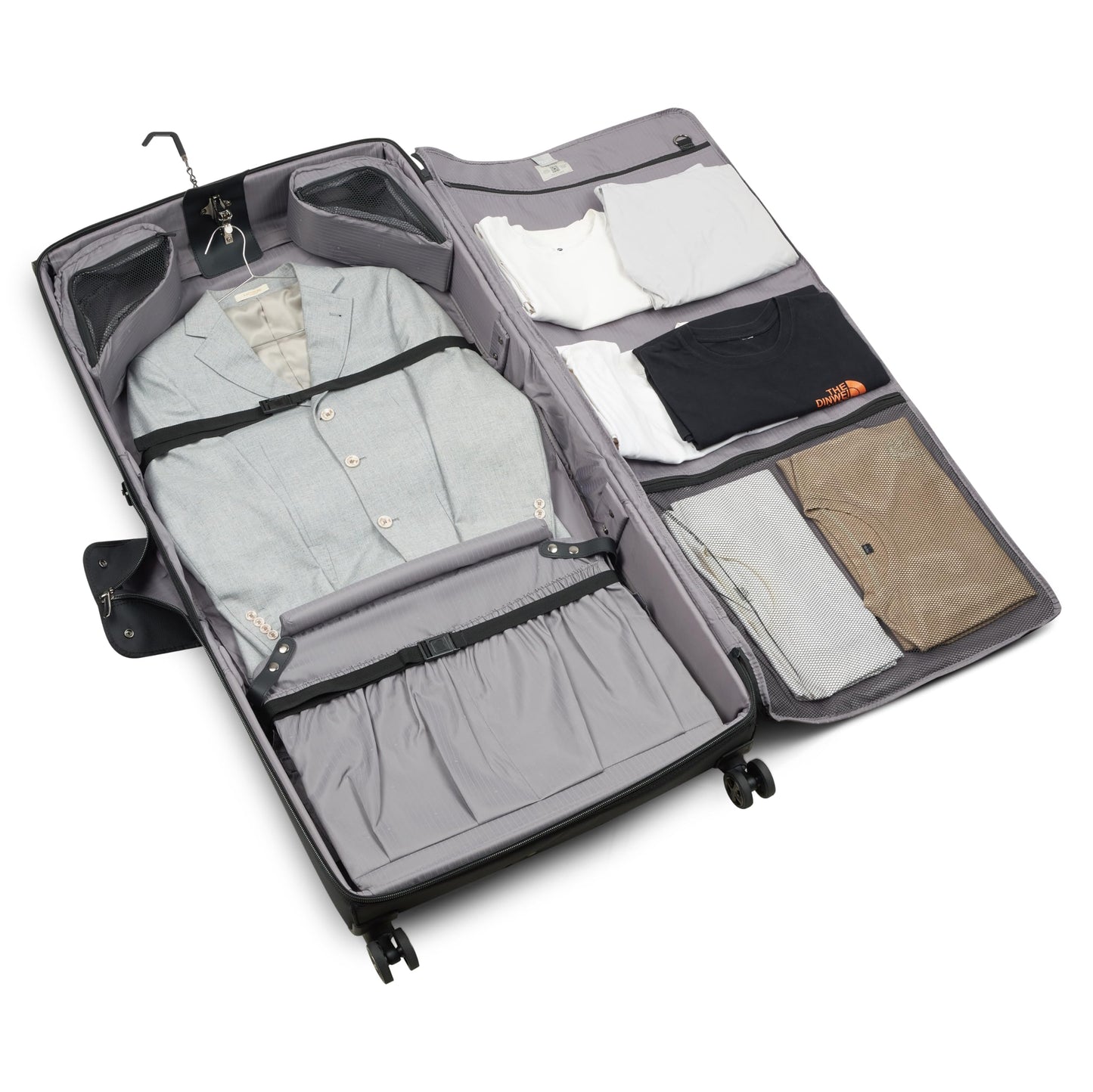 DELSEY PARIS Helium DLX, Rolling Garment Bag with Wheels, Black