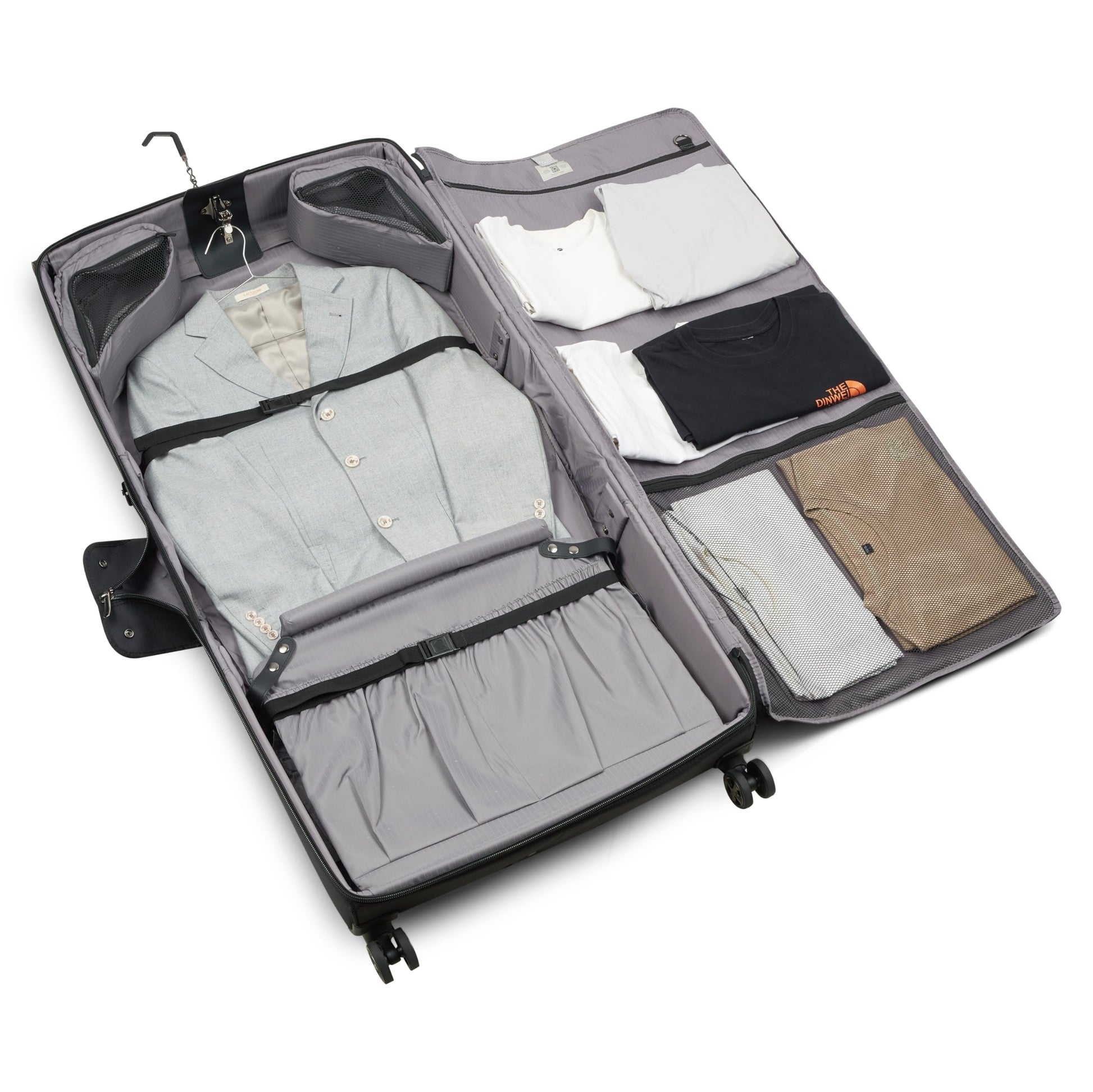 DELSEY PARIS Helium DLX, Rolling Garment Bag with Wheels, Black