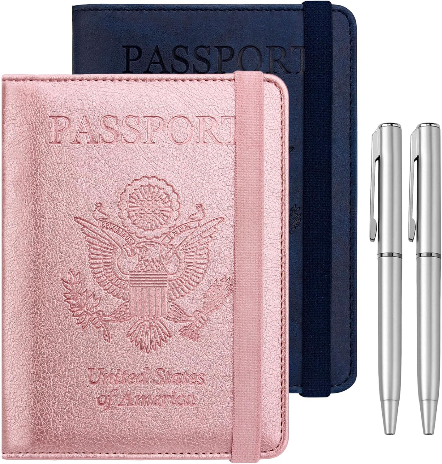 WALNEW Passport Holder for Travel, RFID Passport Cover Wallet for Women Men, PU Leather Passport