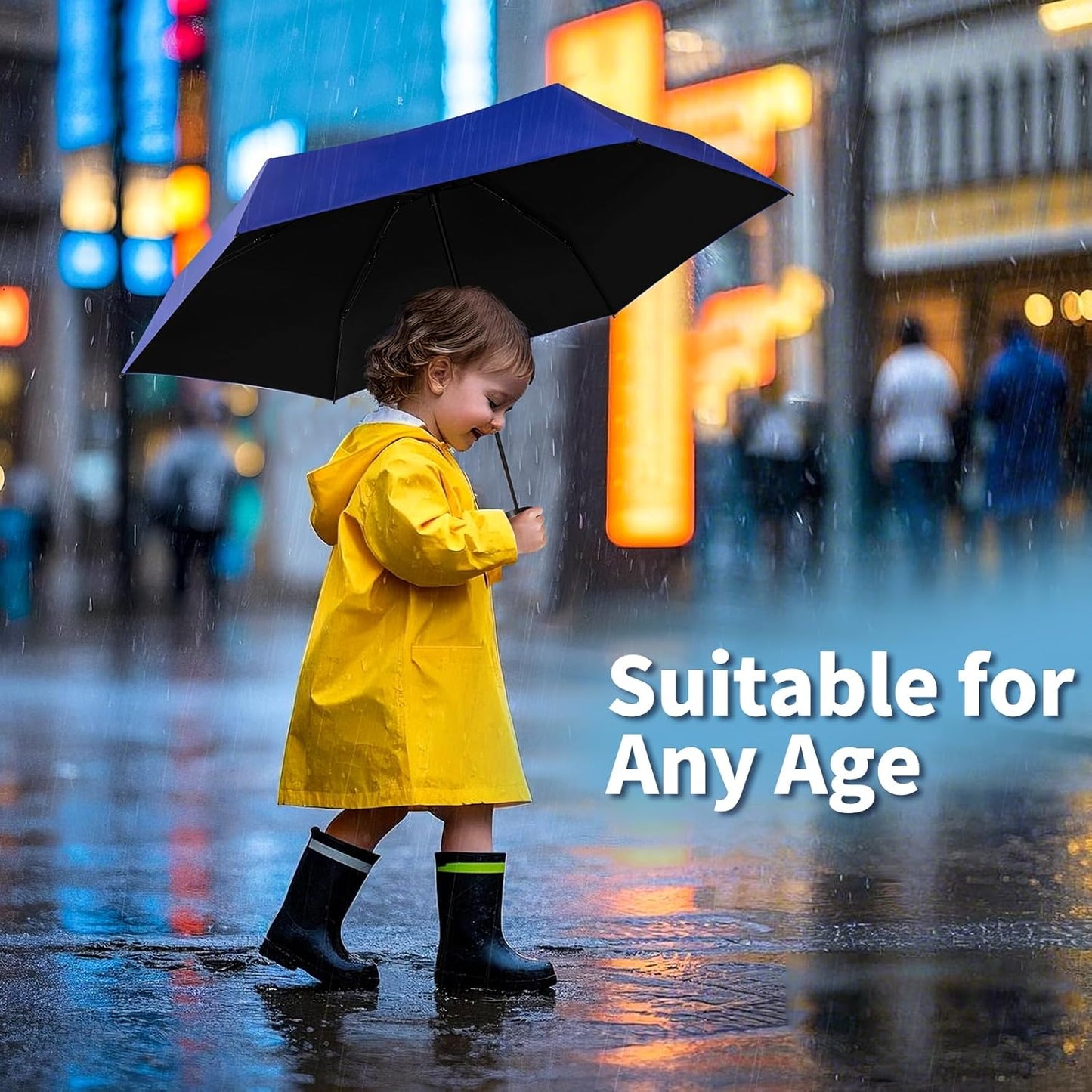 Yoobure Small Mini Umbrella with Case Light Compact Design Perfect for Travel Lightweight Portable Parasol Outdoor Sun&Rain Umbrellas