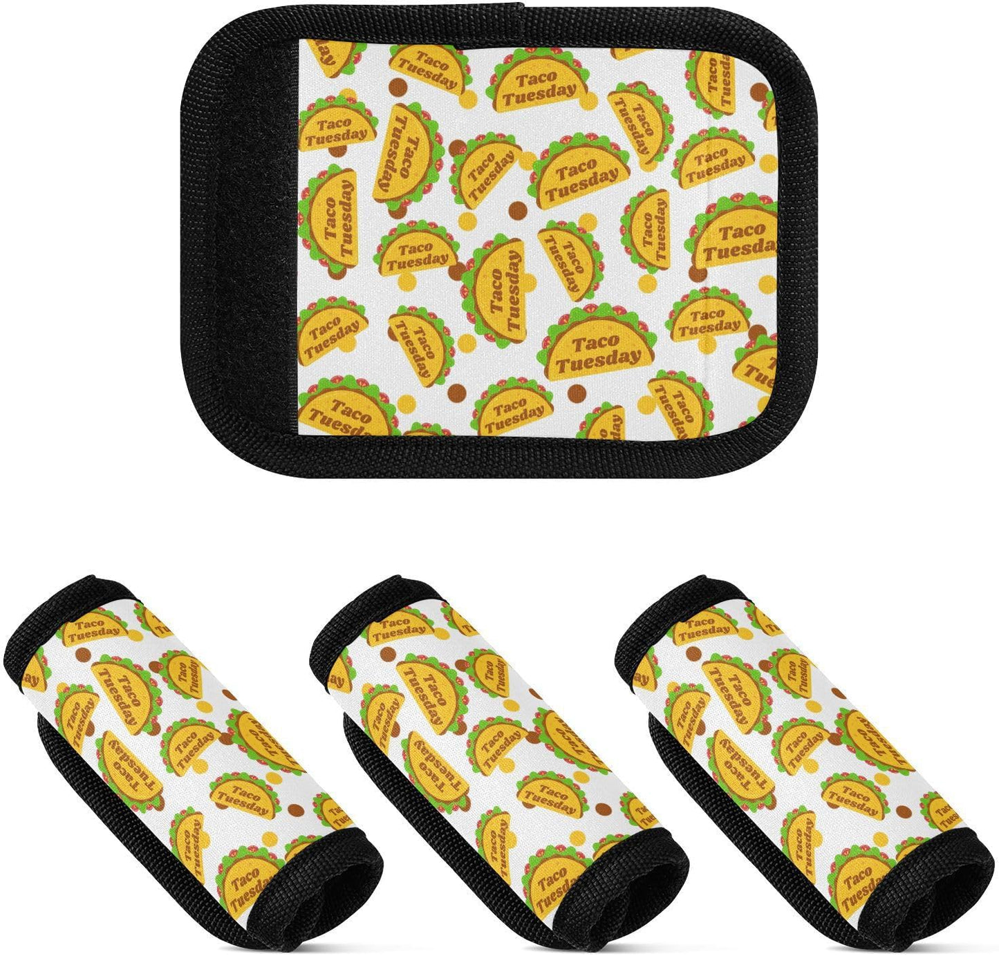 Taco Tuesday 2 Pack Luggage Handle Wrap for Suitcase Luggage Identifier Travel Tags Handle Protection Sleeve Cover