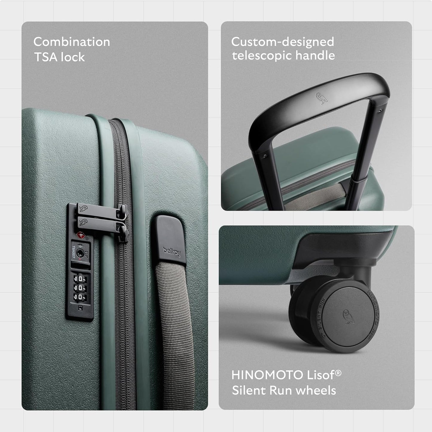 Bellroy Transit Carry-On (41L carry-on luggage, with hard shell and removable packing cells) - Bronze