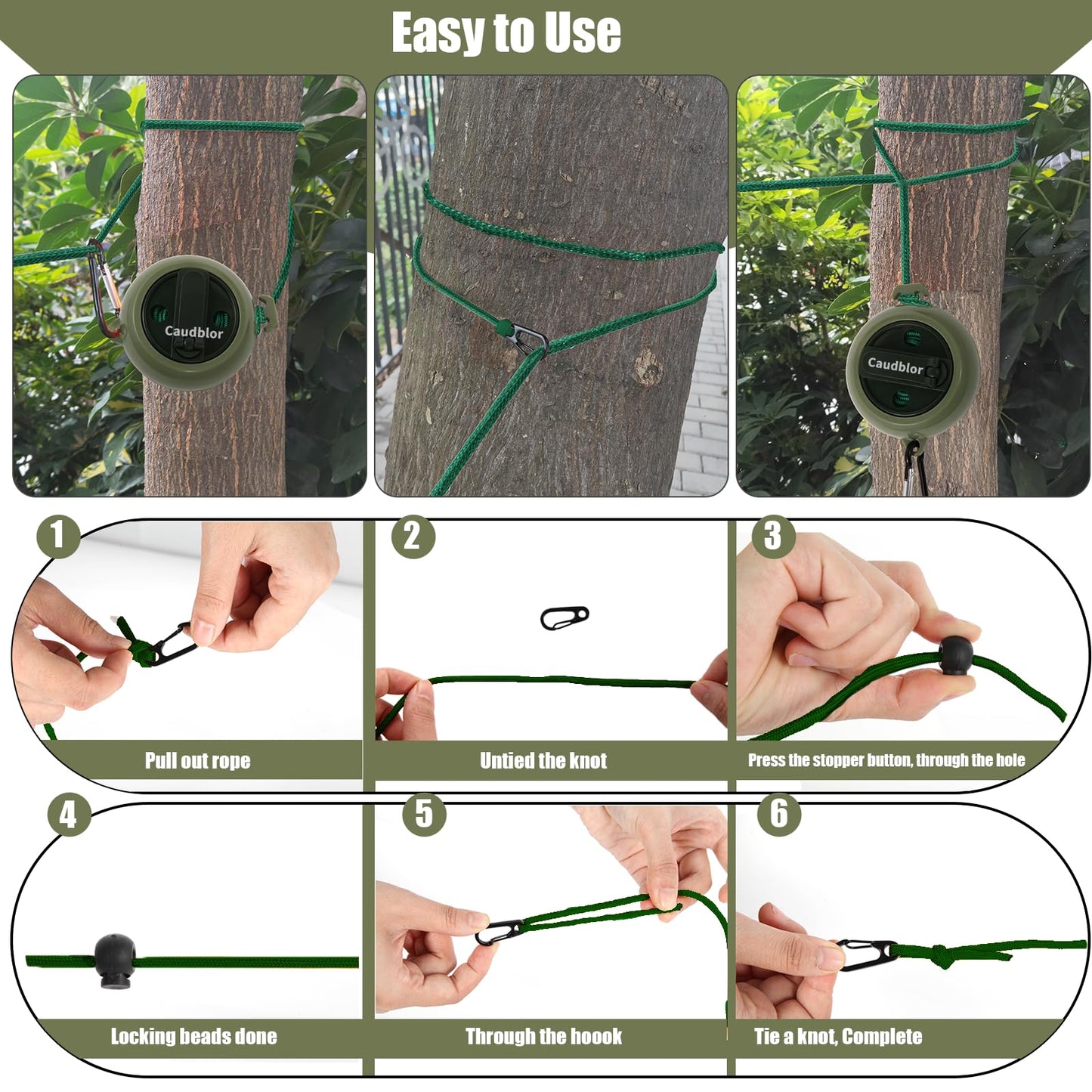 Portable Travel Clothesline, 33ft Camping Clothes line with Clothespins