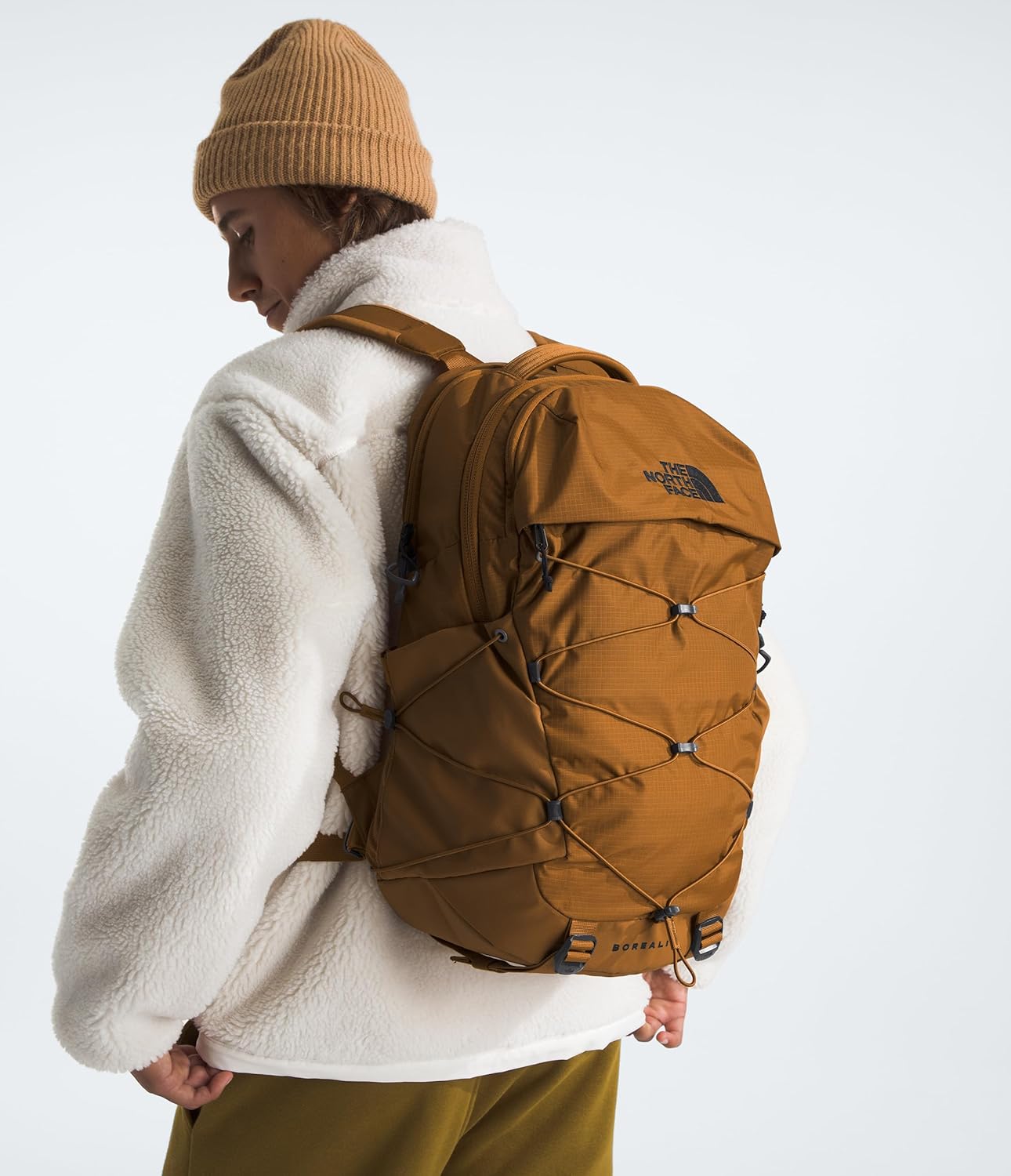 The North Face Borealis Commuter Laptop Backpack | Water Repellent Finish, 16" Laptop Sleeve, Large Main Compartment for Everyday Carry, Timber Tan/TNF Black, One Size