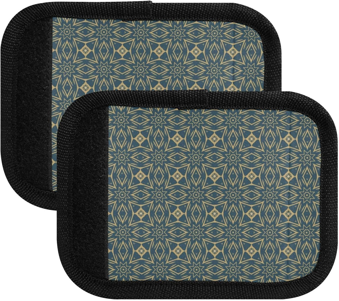 Geometric Patterns 2 Pack Luggage Handle Wraps Covers for Suitcase Identifiers Bag Tags Travel Accessories