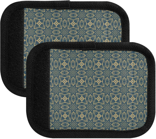 Geometric Patterns 2 Pack Luggage Handle Wraps Covers for Suitcase Identifiers Bag Tags Travel Accessories