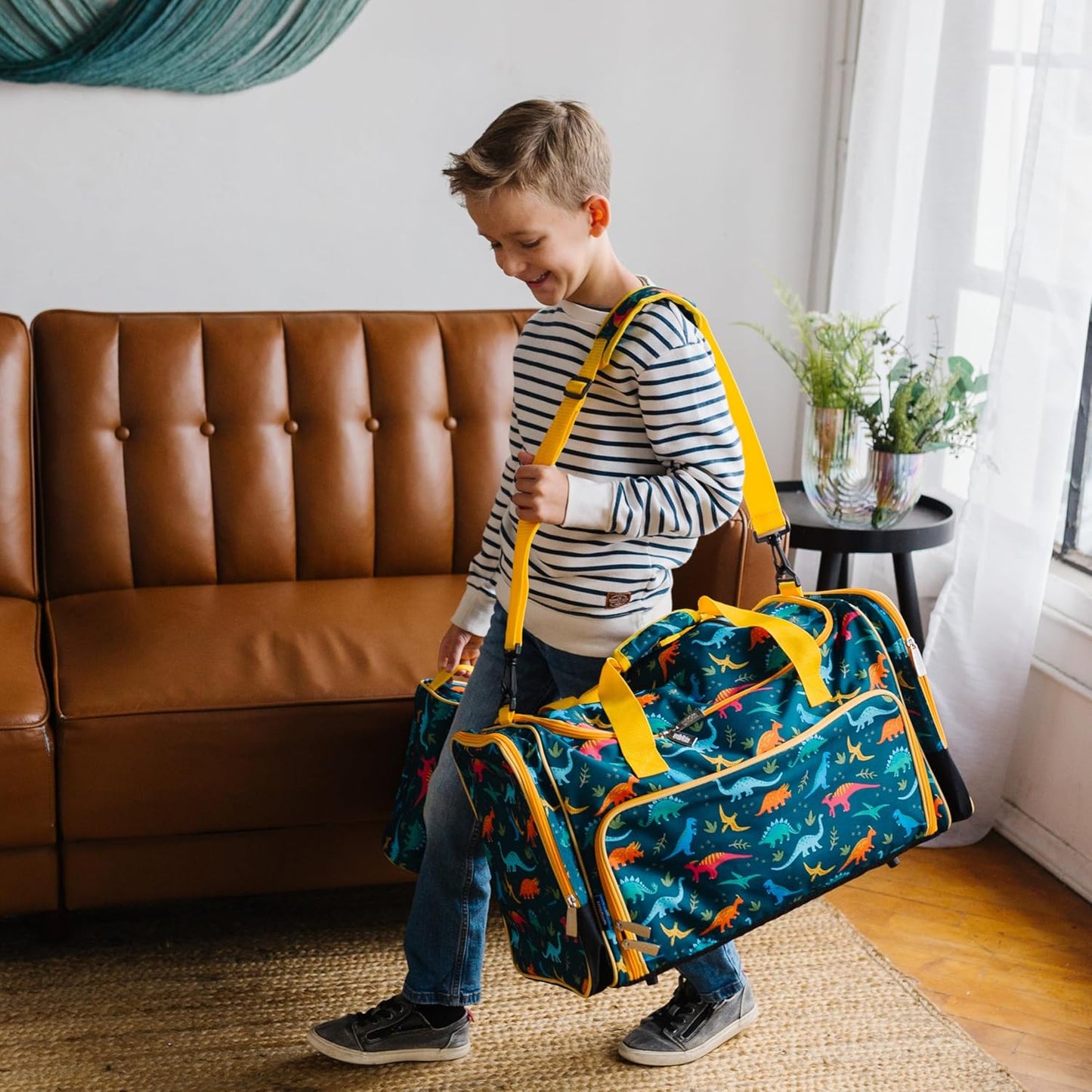 Wildkin Kids Weekender Duffel Bag – Carry-On Size for School, Travel, & Sleepovers