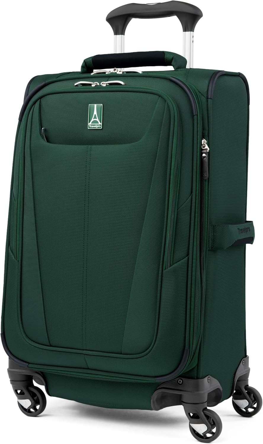 Travelpro Maxlite 5 Softside Expandable Carry-On Luggage with Spinner Wheels, Lightweight, 21-Inch — Forest Green
