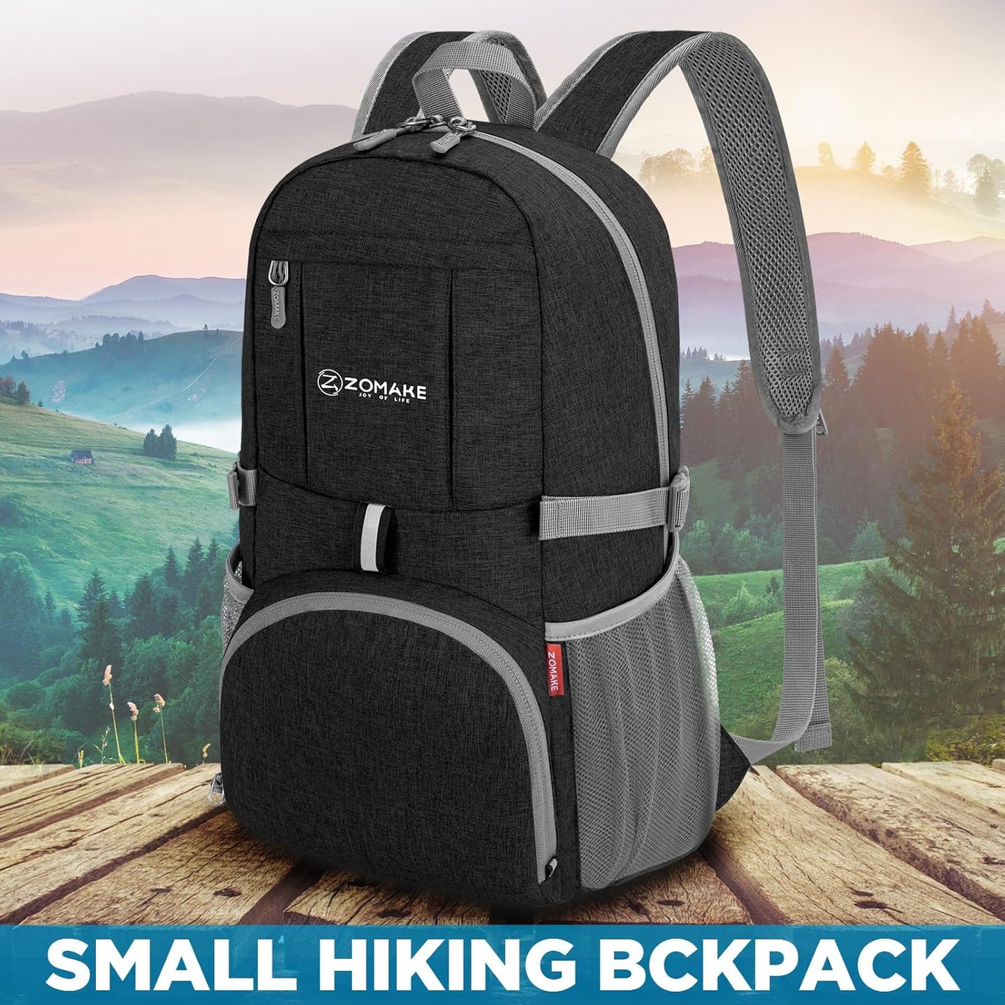 ZOMAKE Ultra Lightweight Packable Backpack 25L,Small Foldable Backpacks Hiking Water Resistant