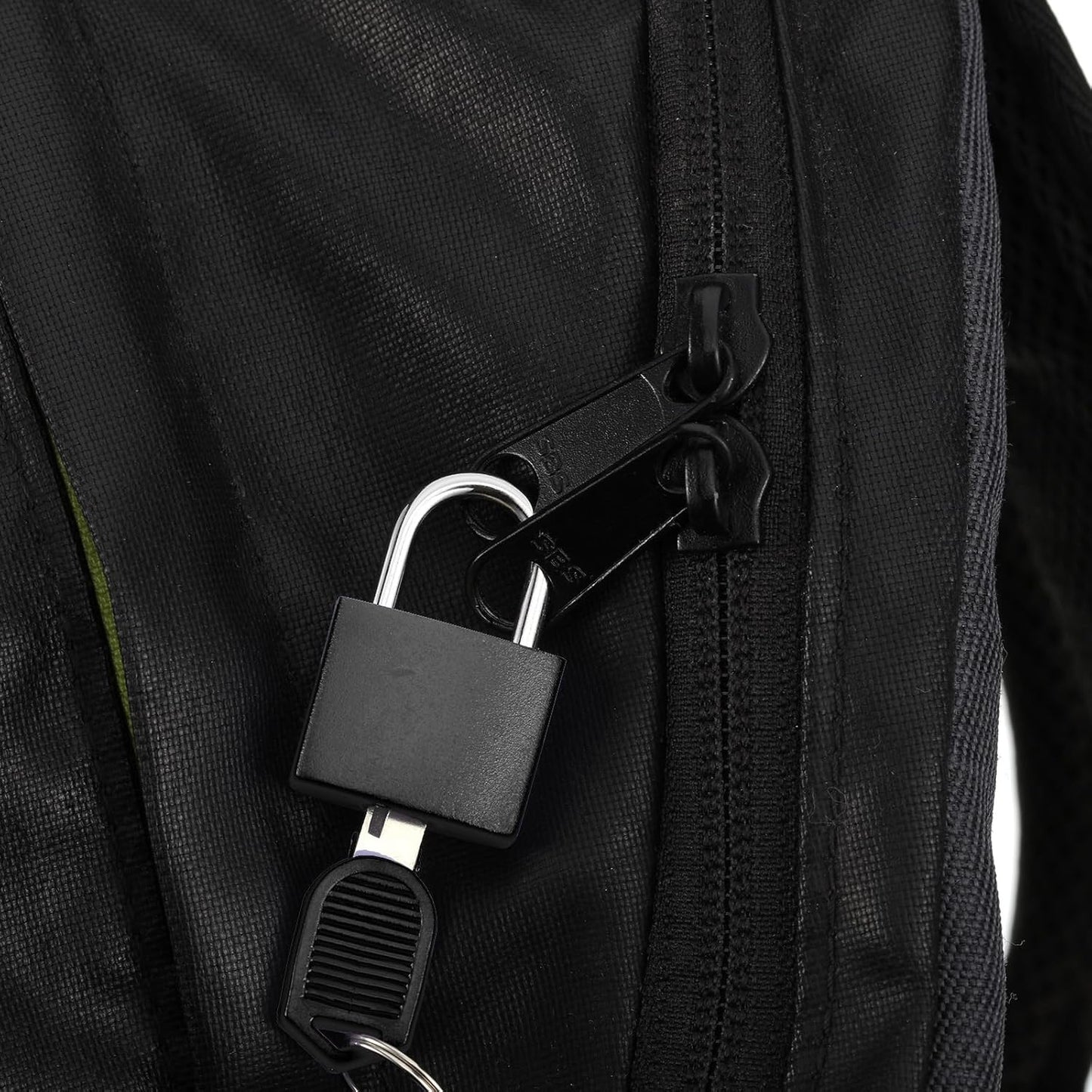 Ripeng 10 Pcs Luggage Locks with Keys Small Padlock Black Mini Locks Tiny Metal Padlocks for Travel Backpack School Gym Classroom Locker toolboxes Matching Game