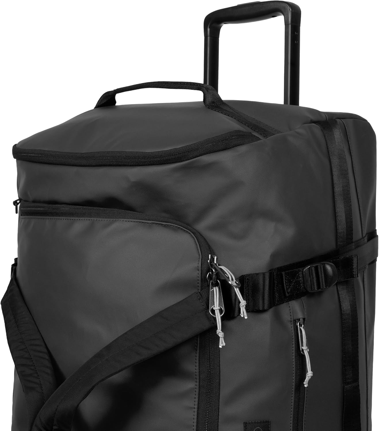 Eastpak Duffel Pack Wheel L – 90L Wheeled Duffel with Telescopic Handle, Convertible Backpack Straps, Weatherproof Finish & Gear Loops
