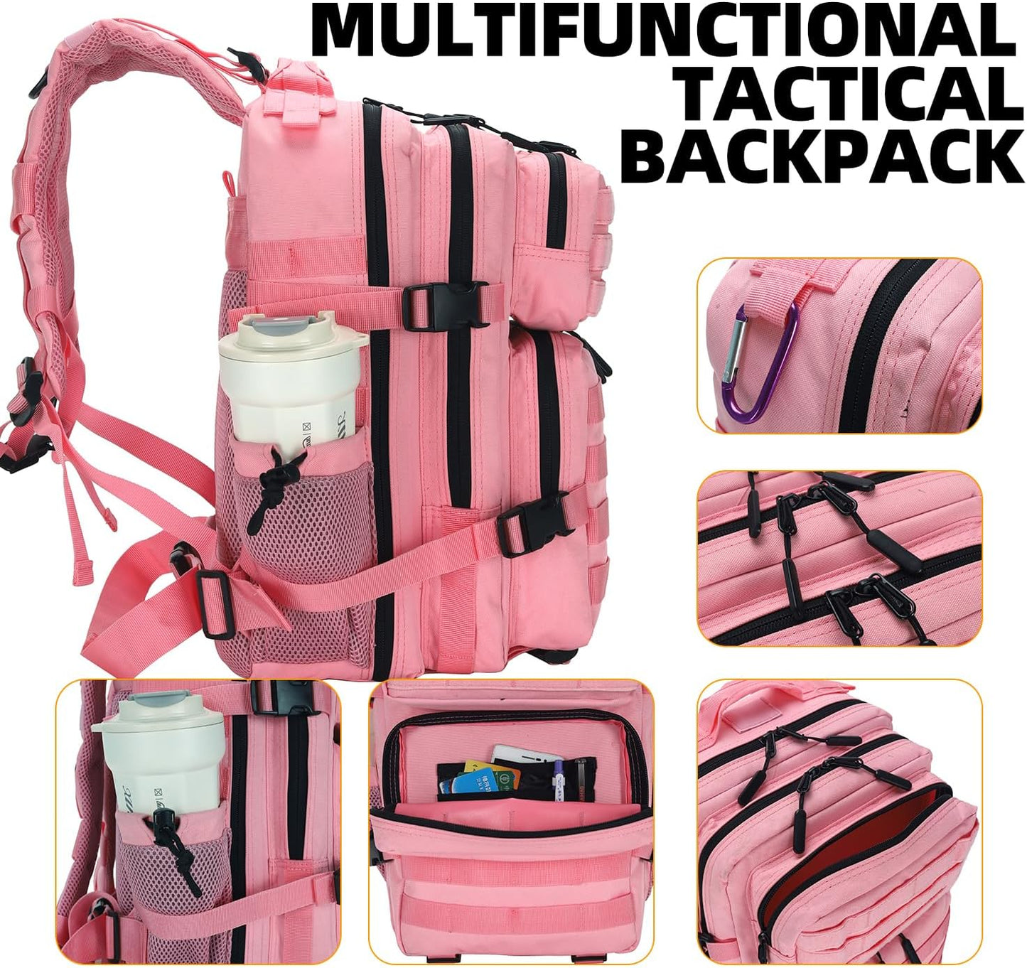 25L Tactical Backpack for Men and Women Military Backpack Army Assault Pack Molle Backpack Small