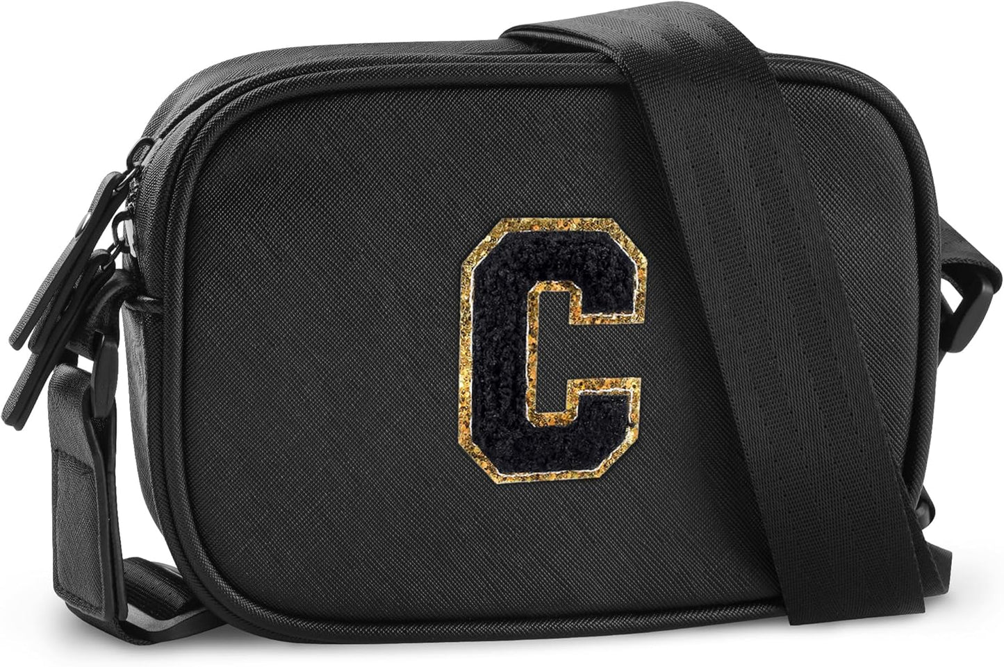 Cross Body Fanny Pack for Women, Fashion Waist Packs, Crossbody Bags, Belt Bag with Adjustable Strap (Black C)