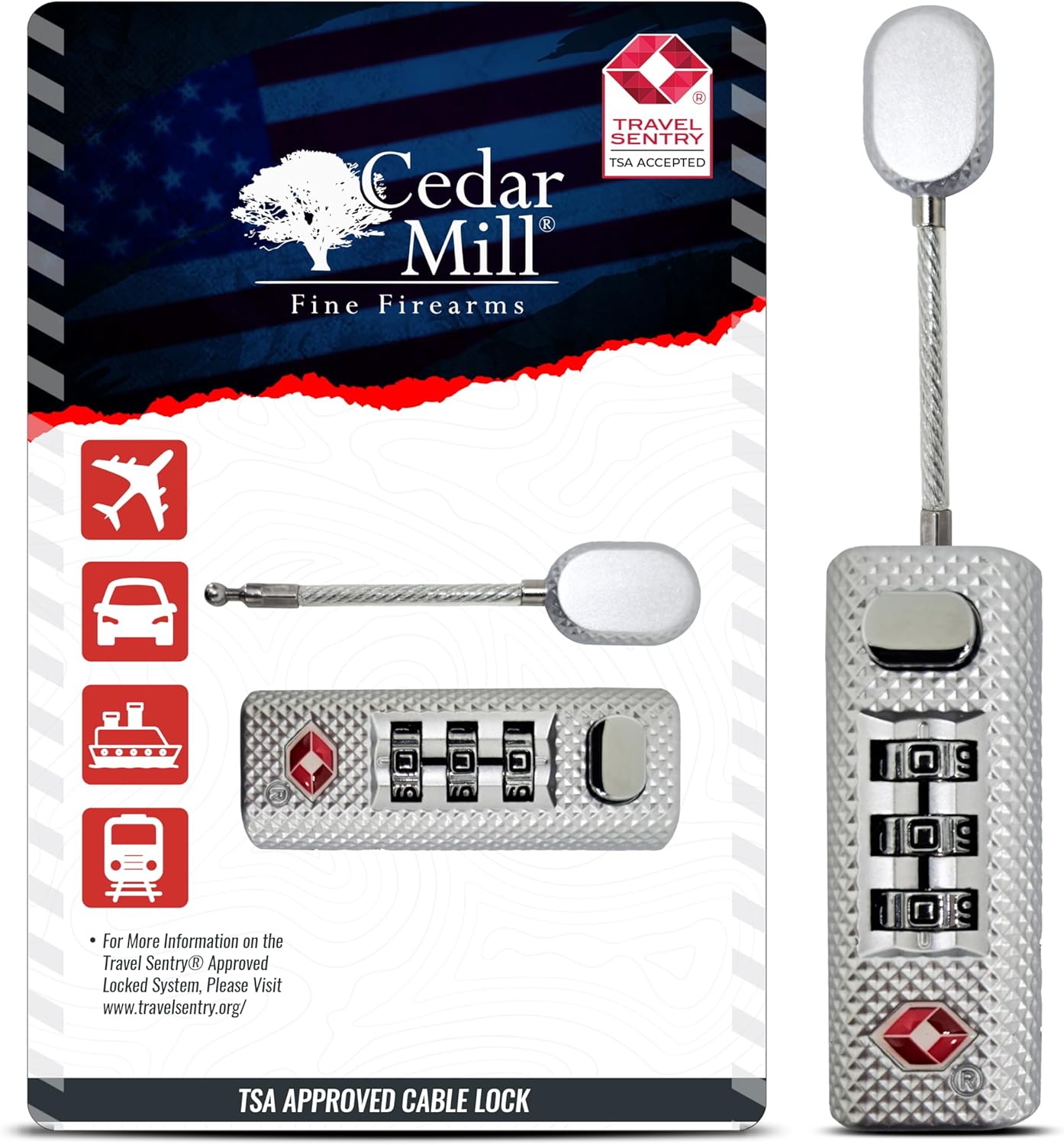 TSA Approved Travel Locks for Luggage, Gym Locker & Guncase - Heavy Duty for Outdoor Tent, Zippered Backpacks Secure Travel Suitcase Locks & More