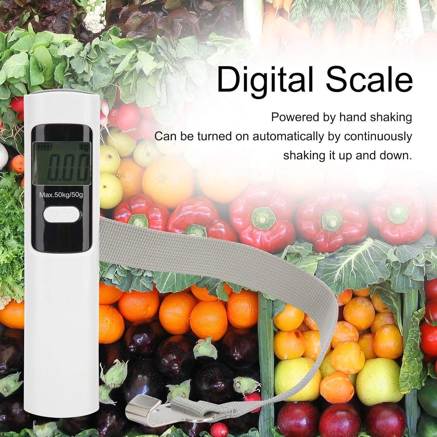 Digital Portable Luggage Scale LCD Display Pocket Scale Weighing Device for Home Use ABS Material