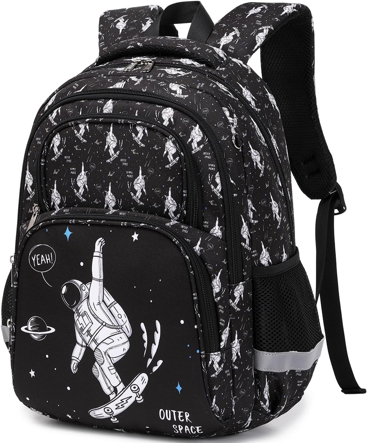 abshoo Cute Astronaut Kids School Backpack For Boys Elementary Kindergarten School Bag (Astronaut Black)