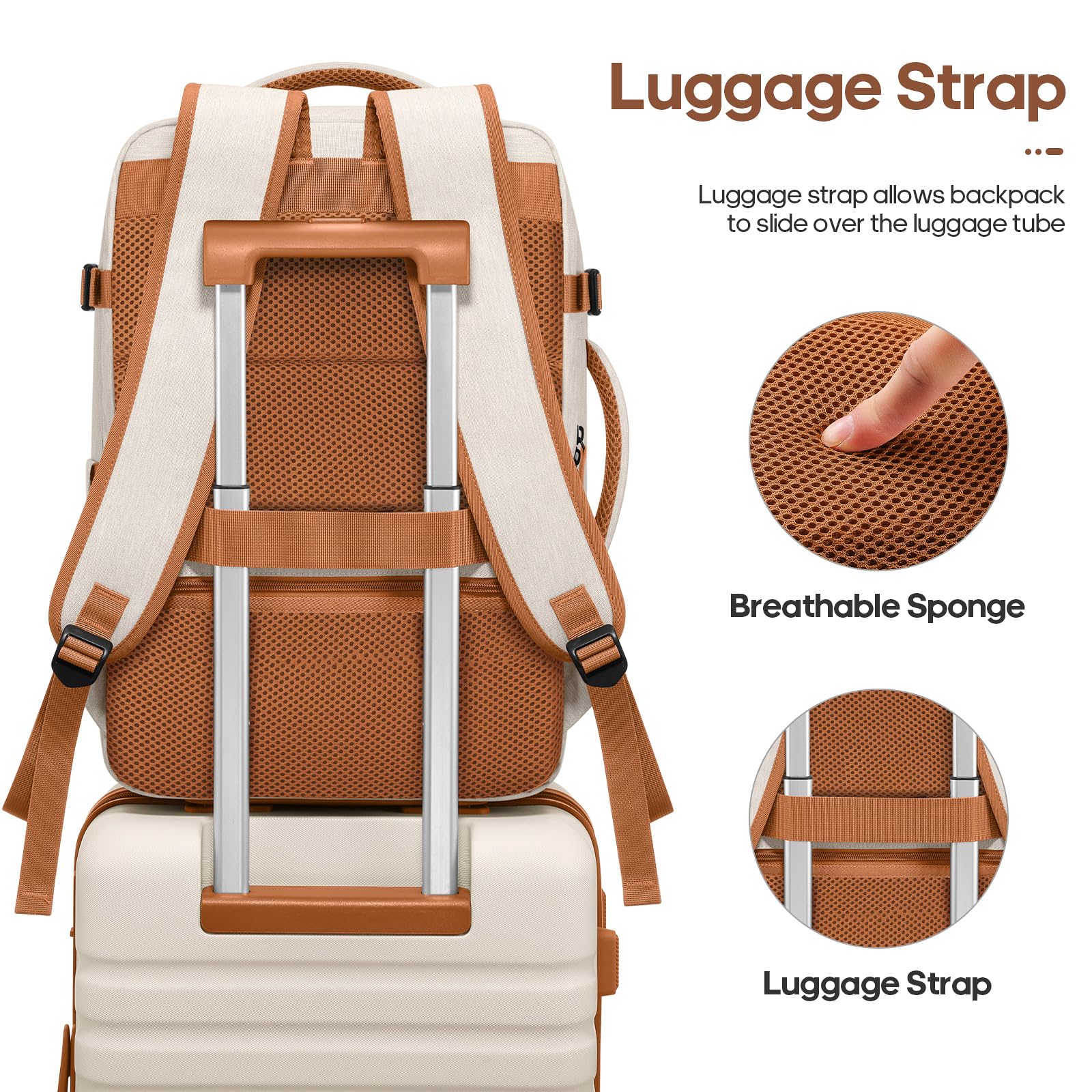 UKEIN Luggage Sets 3Piece, Carry On Luggage 20in Suitcase Set With Backpack