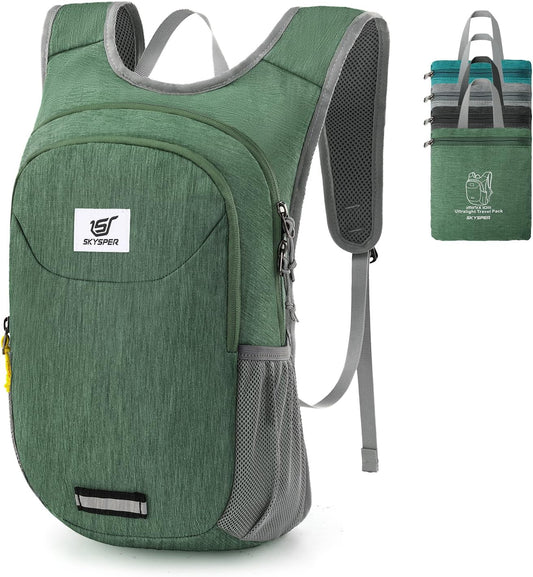 SKYSPER Small Hiking Backpack 10L Packable Lightweight Back Pack Foldable Travel Daypack for Women Men
