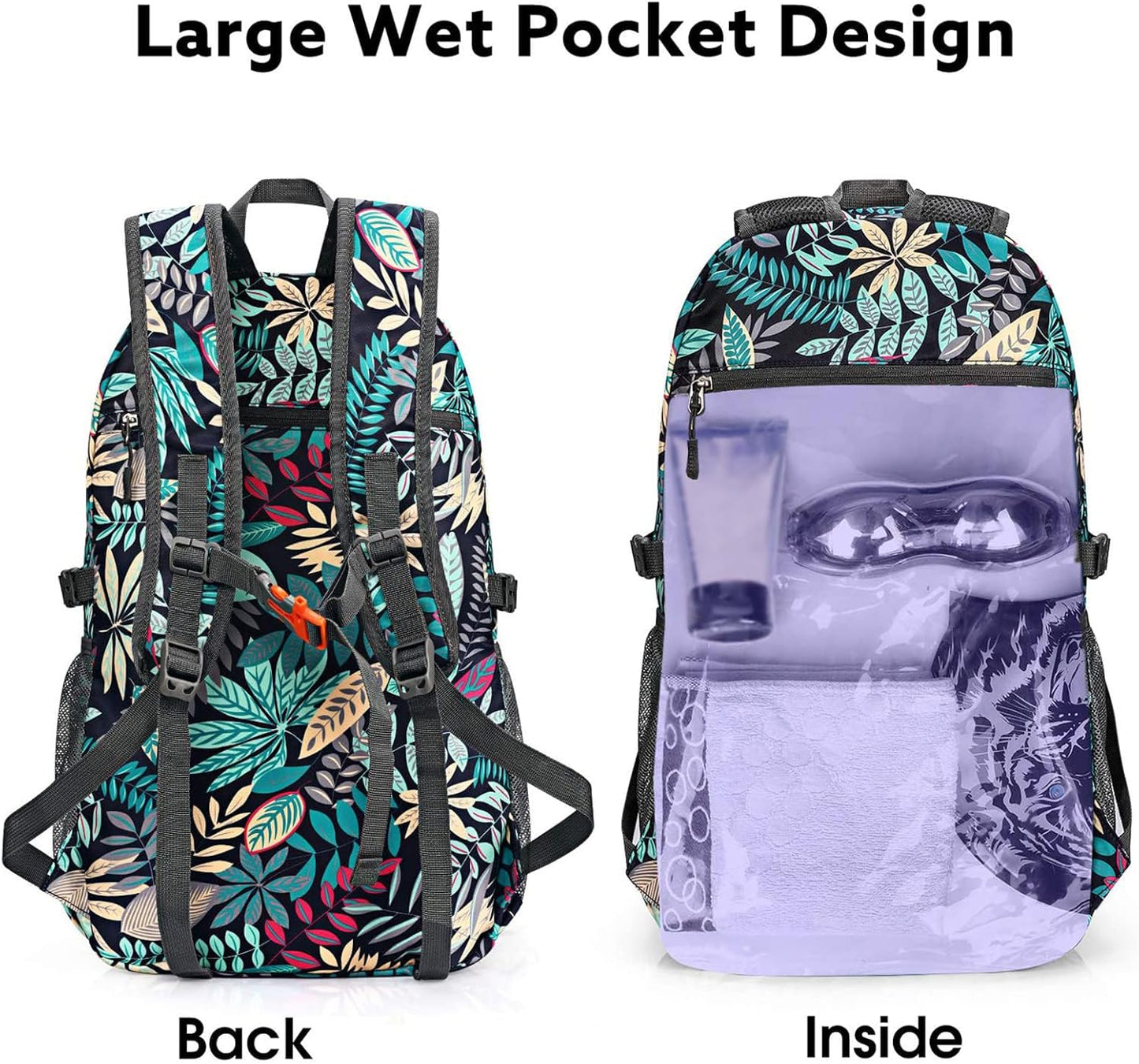 G4Free 40L Lightweight Packable Hiking Backpack, Waterproof Travel Daypack