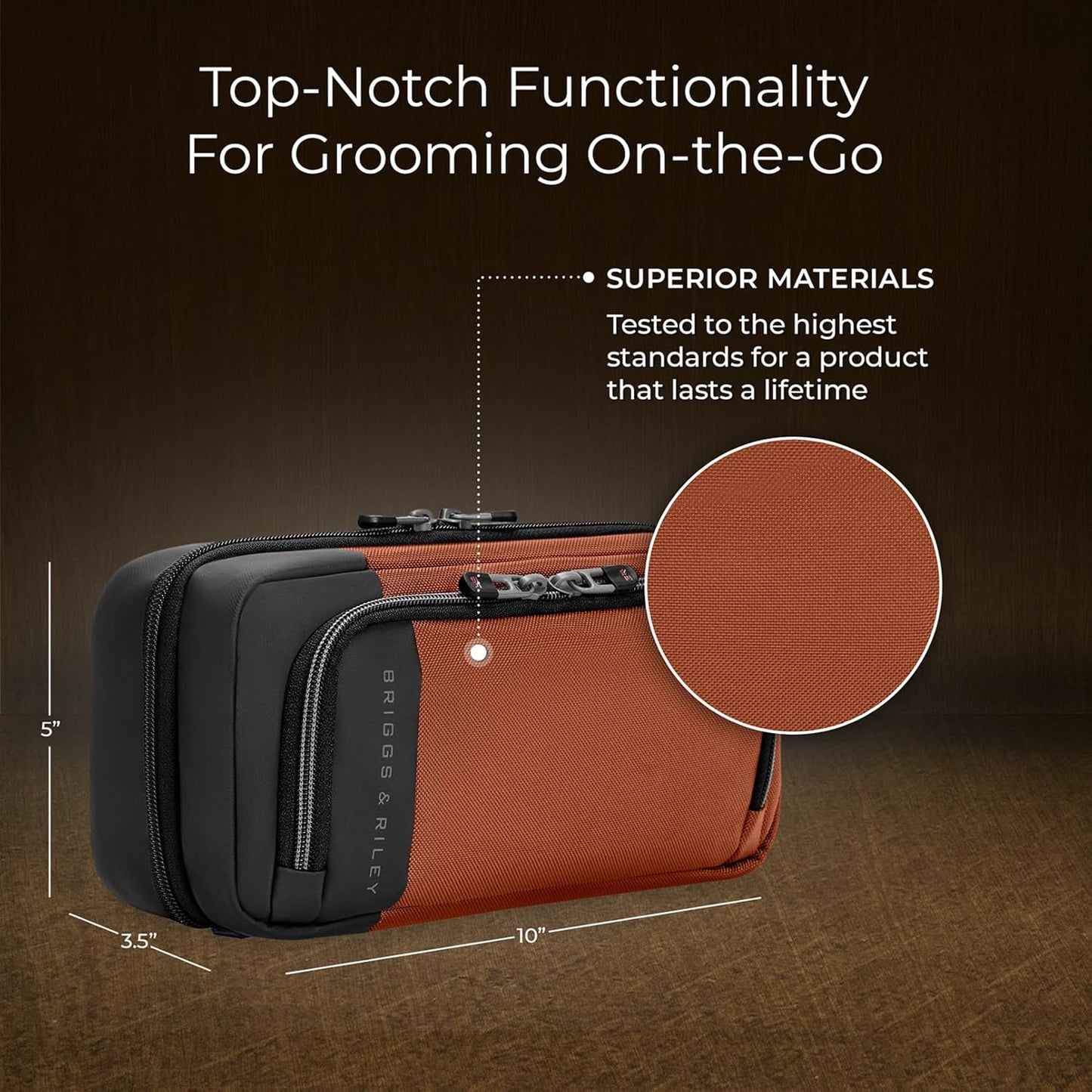 Briggs & Riley Toiletry Kit - Travel Bags for Women & Men, Organizer for Vacation, Dopp Kit for
