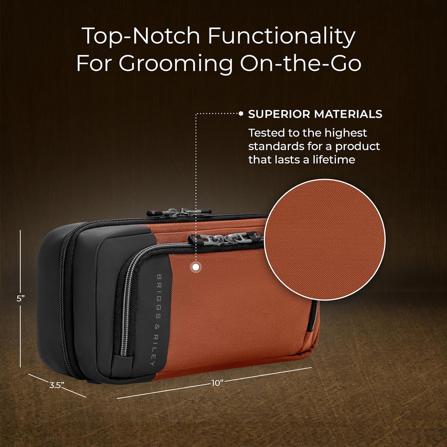 Briggs & Riley Toiletry Kit - Travel Bags for Women & Men, Organizer for Vacation, Dopp Kit for