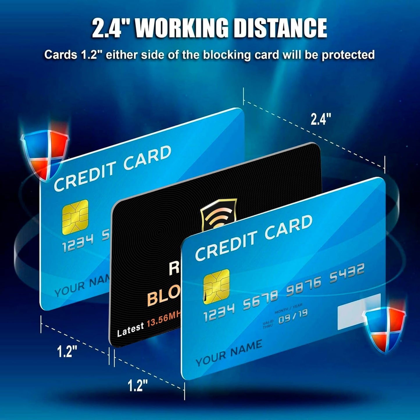 SaiTech IT 20 Pack RFID Blocking Card, One Card Protects Entire Wallet Purse, NFC Contactless Bank