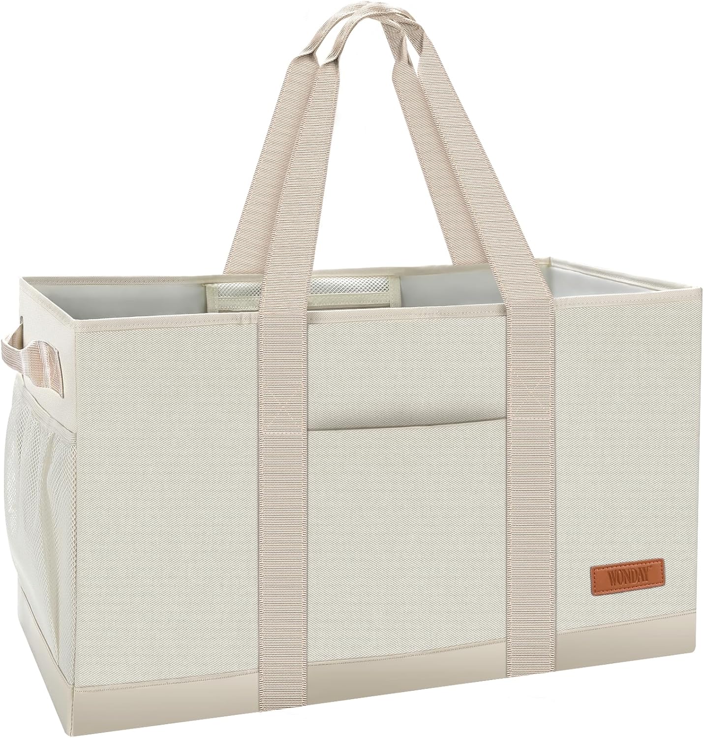 WONDAY Standing Extra Large Reusable Grocery Bag Carrier with Handle, Thirty One Utility Tote Foldable for Shopping and Beach