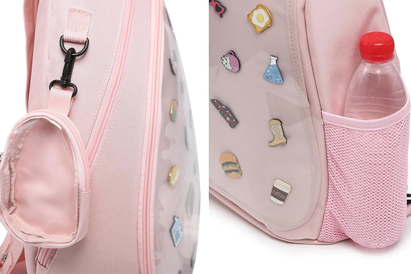 Oxford Ita Bag Kawaii Pin Display Chest Pack Single Shoulder Bag Sport Backpack Hiking Daypack, Large