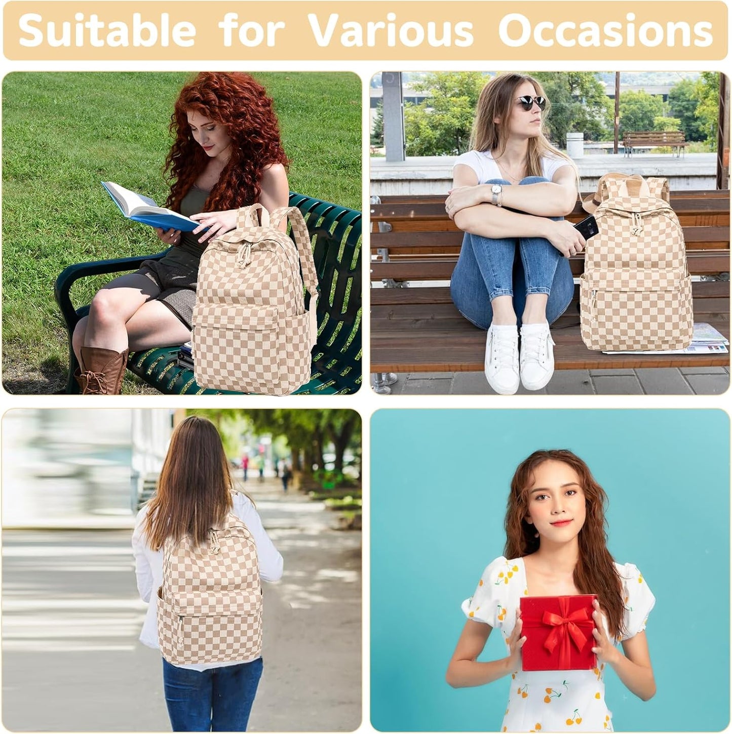 School Backpack for Teen Girls Bookbags Elementary High School Corduroy Laptop Bags Women Travel Daypacks