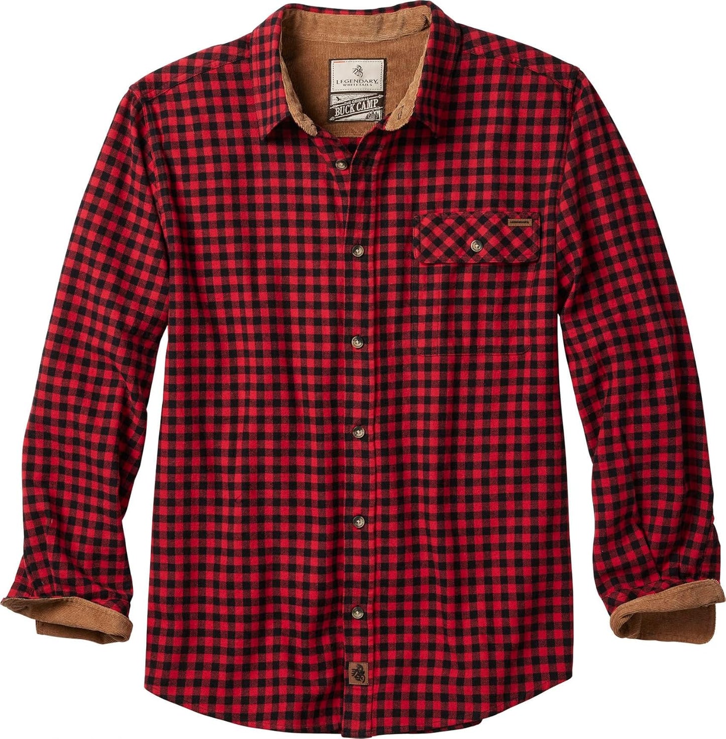 Legendary Whitetails Men's Flannel Shirt Long Sleeve Button Down 100% Cotton