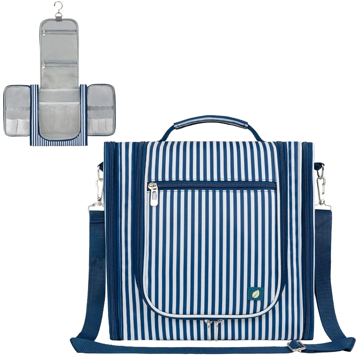 PAVILIA Extra Large Toiletry Bag Travel Bag for Women Men, Hanging Cosmetic Organizer, Water