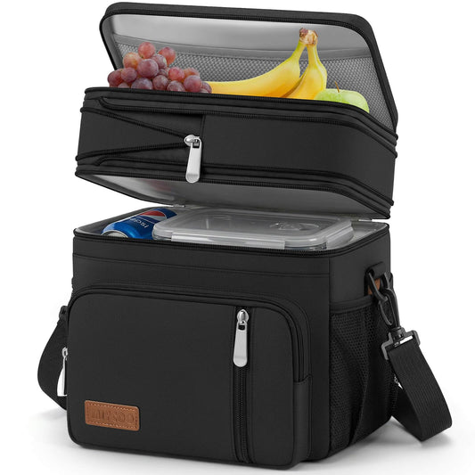 MIYCOO Lunch Bag & Lunch Box for Men Women, Double Deck & Leakproof