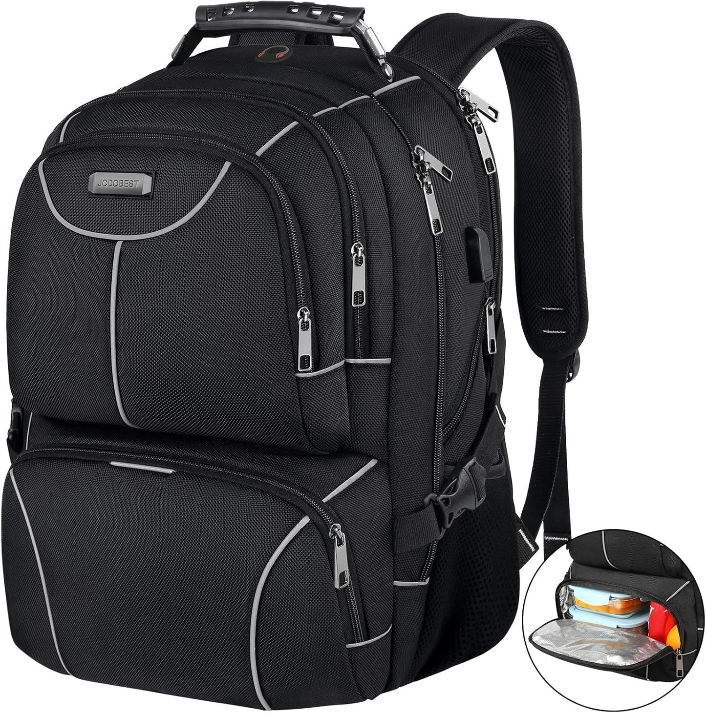 VECKUSON Lunch Bag Backpack, Insulated Cooler Lunch Box Backpack, Extra Large Travel Laptop