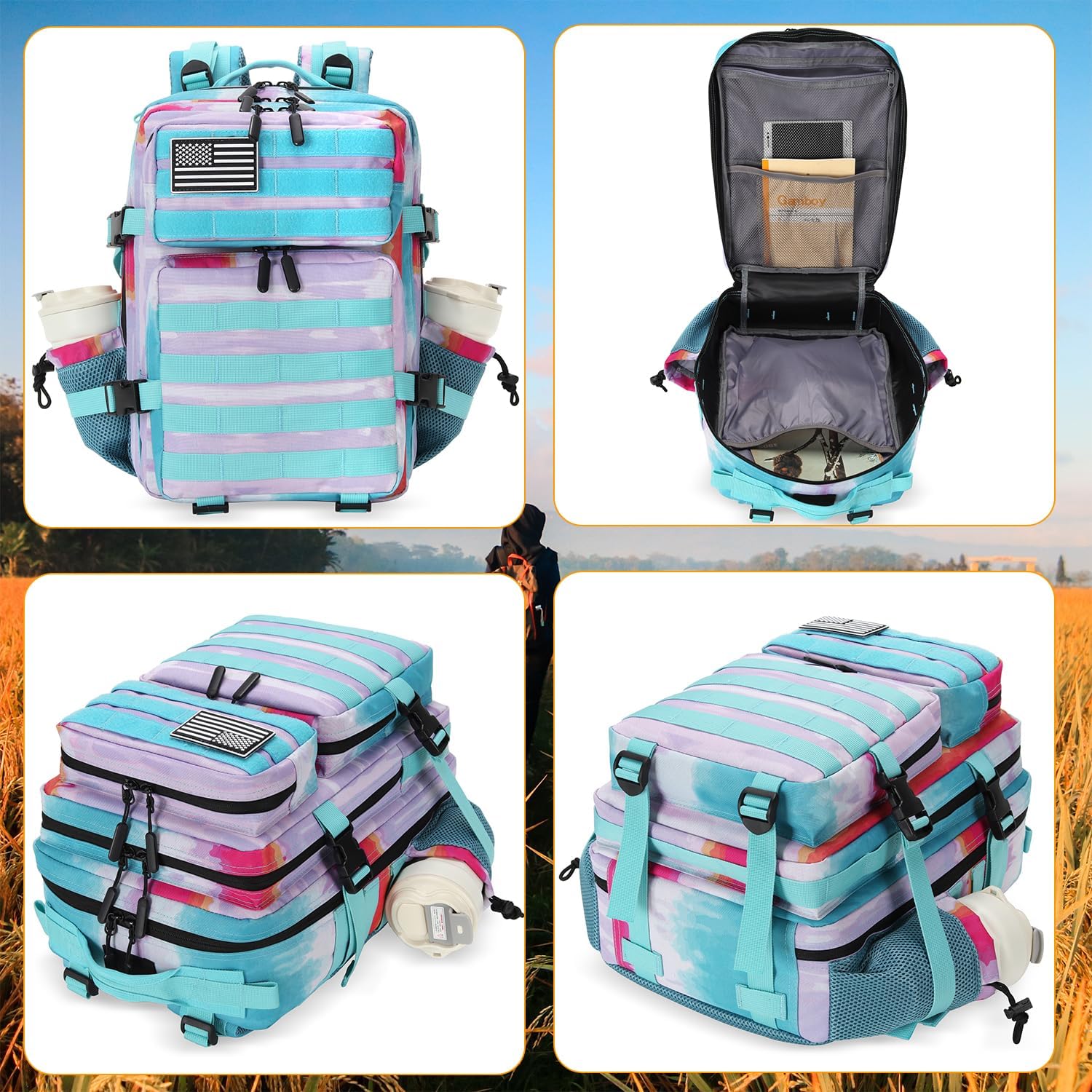 25L Tactical Military Backpack Small Travel Backpack for Men and Women Assault Pack Bug Out Bag