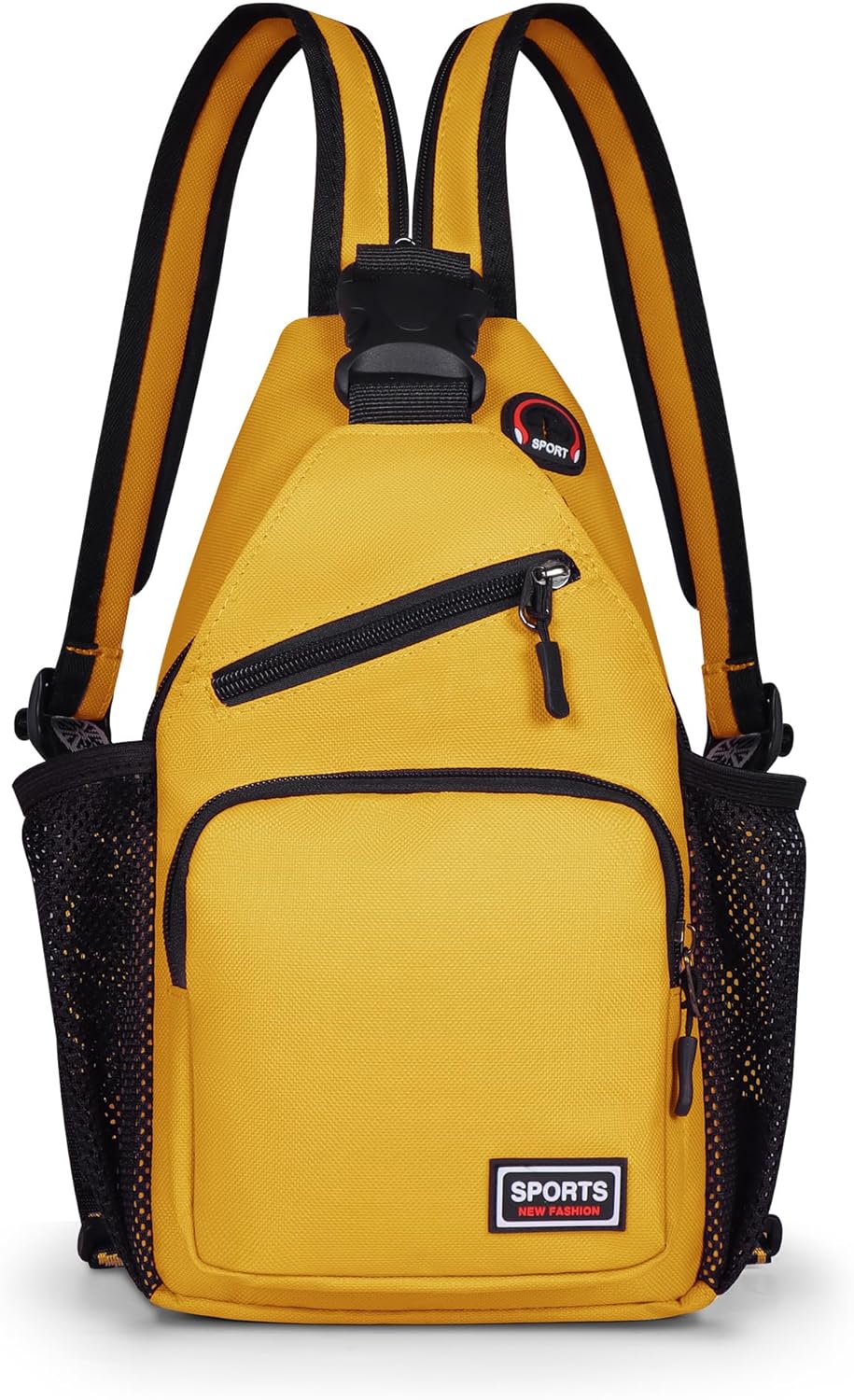 Sling Bag for Women Man Sling Backpack with Convertible Shoulder Strap Casual Backpack Daypack for Travel, Hiking and Daily Commute, (Yellow, Small)