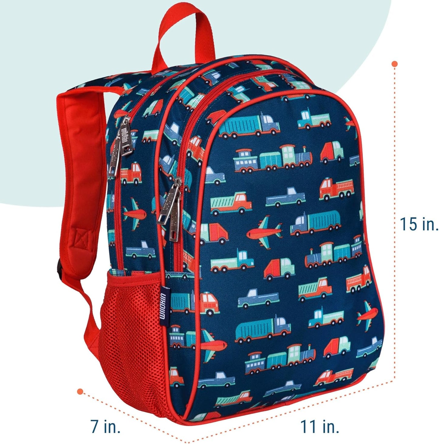 Wildkin 15-inch Kids Backpack – Durable, Padded, Adjustable for School & Travel - Transportation