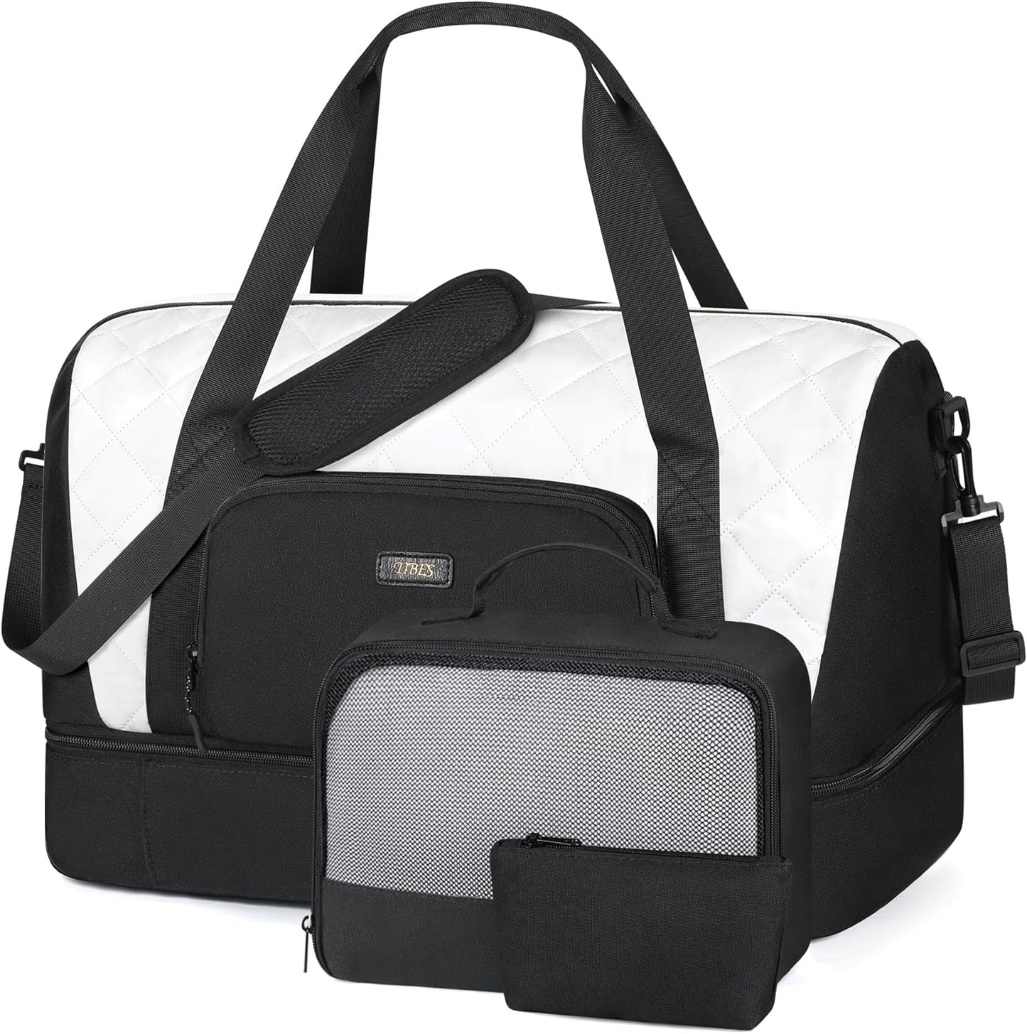 Travel Weekender Bag for Women, Overnight Bag with Shoe Compartment Oversized Travel Duffel Bag Carry On Tote 21"