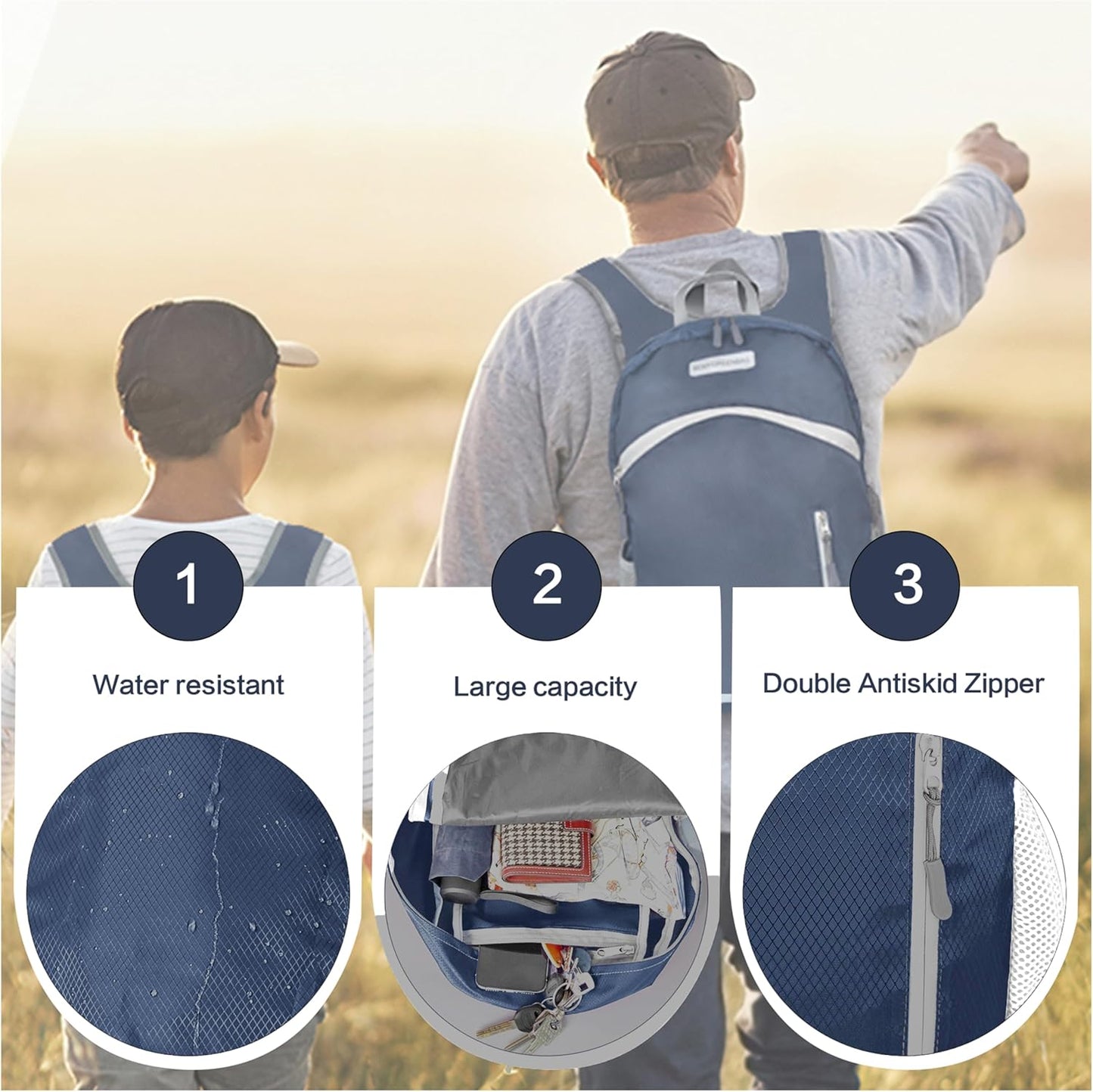 35L Foldable Waterproof Backpack For Outdoor Sports Travel Inside Wet Clothes Compartment Packable