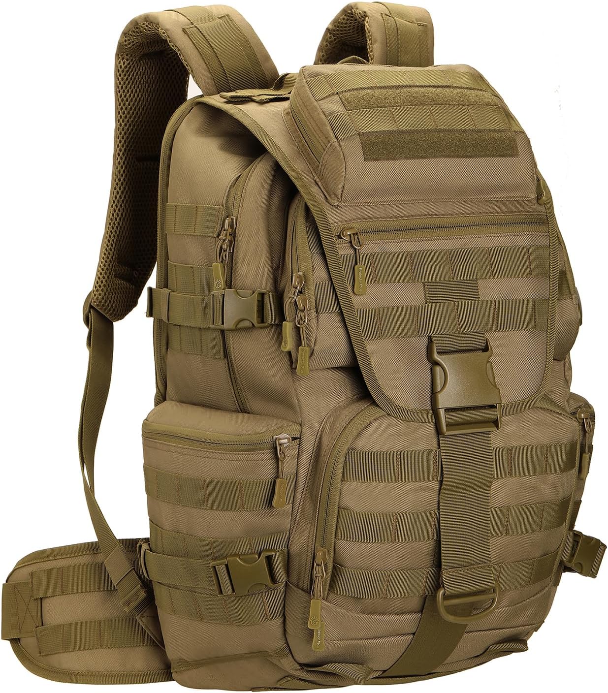 50L Military Tactical Backpack 3 Day Assault Pack Molle Daypack Hiking Backpack for Men and Women (Khaki)