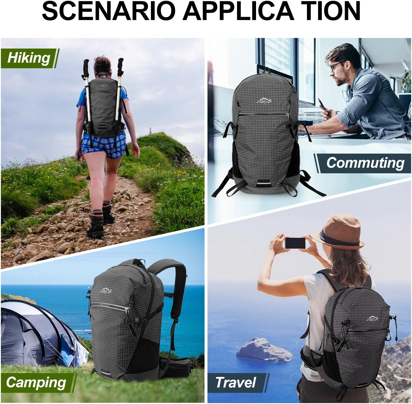 Hydration Backpack, 25L Hiking Backpack with 3L Water Bladder and Rain Cover, Hiking Water Backpack